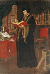 Portræt af John Calvin (1509-64), fransk teolog og reformator
